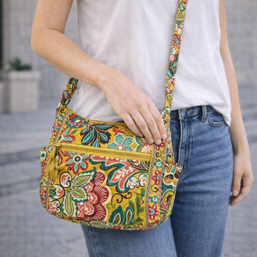 Vera Bradley Purse Retired Provençal Pattern Medium Shoulder Bag